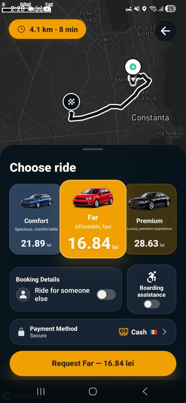 FAR — choose a ride
